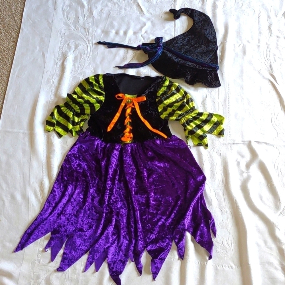 Girls 2 Piece Witch Costume Halloween Dress up
